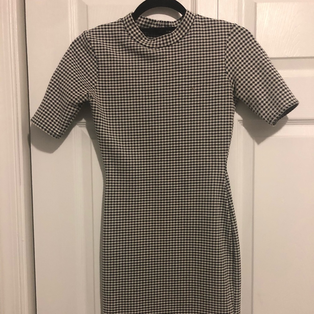 Misguided black and white gingham dress